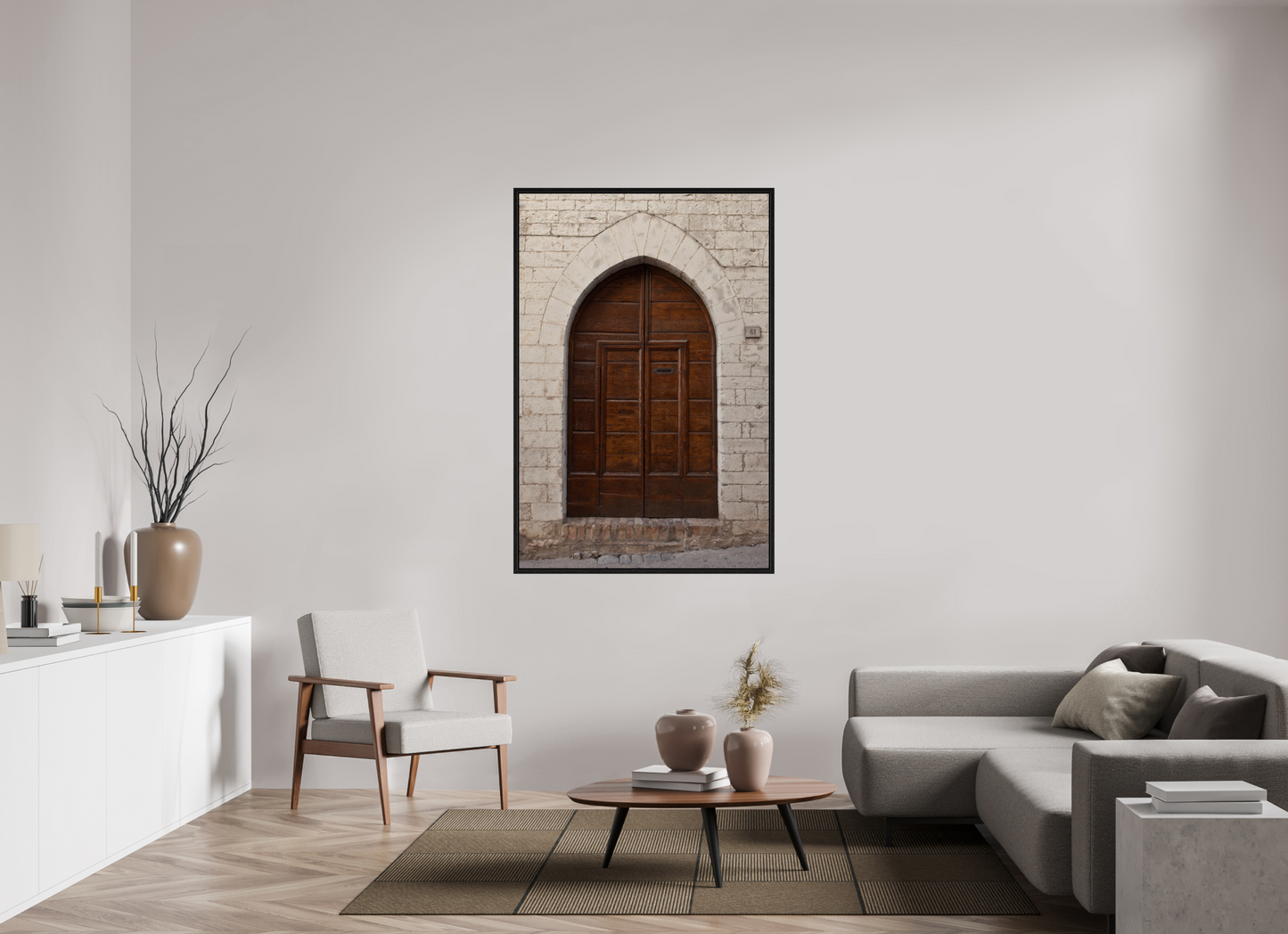 40 x 60″, Floater Frame Umbrian Door
