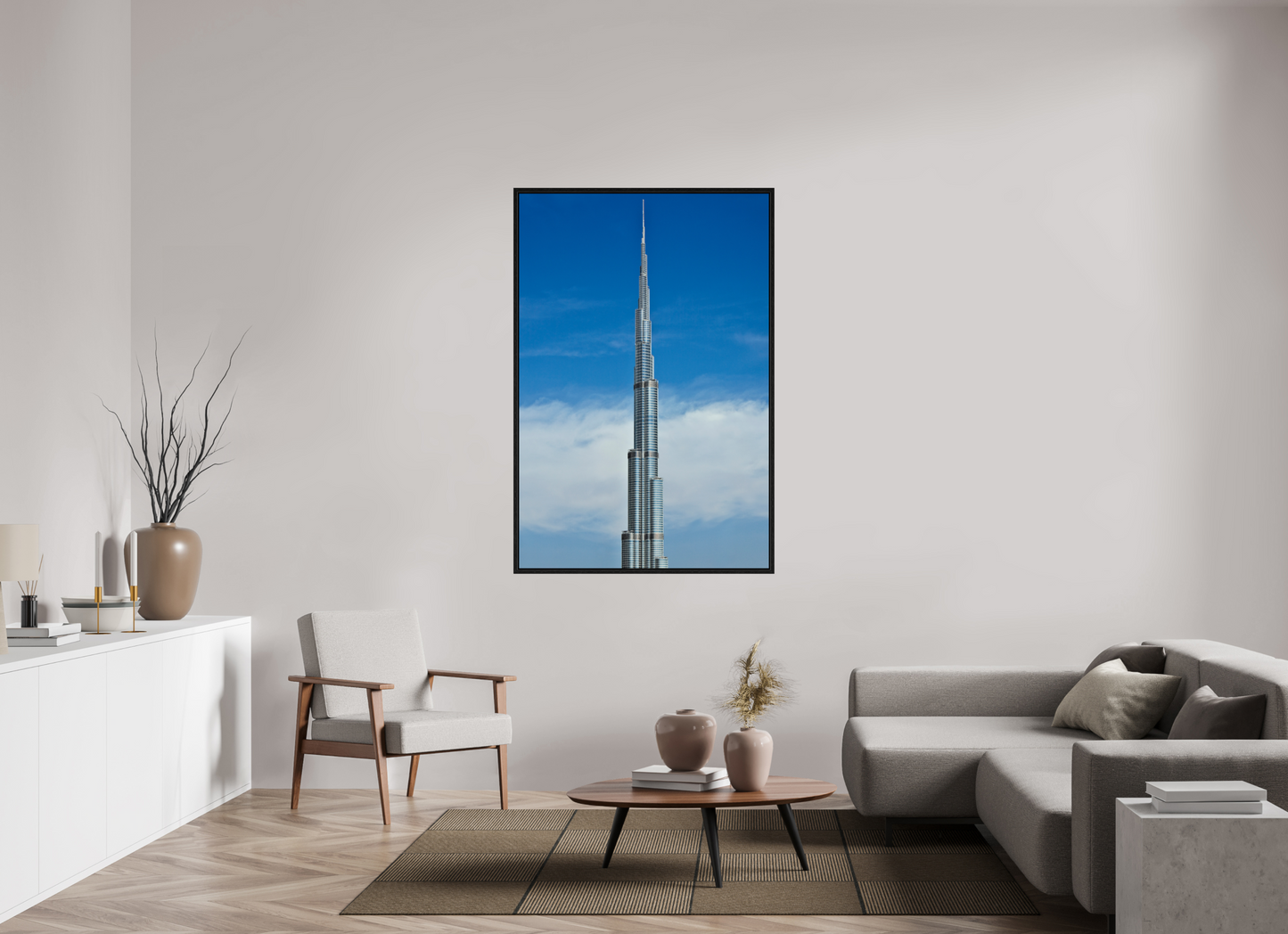40 x 60″, Floater Frame Burj Khalifa Tower, Dubai