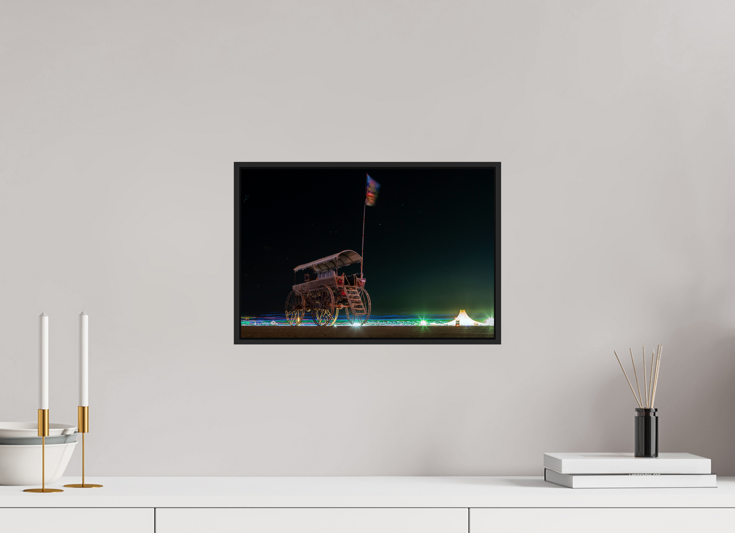 Burning Man - Art Car with Flag