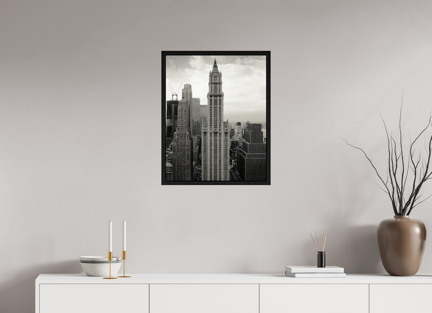 20 x 25″, Floater Frame Top of Empire State Buiding