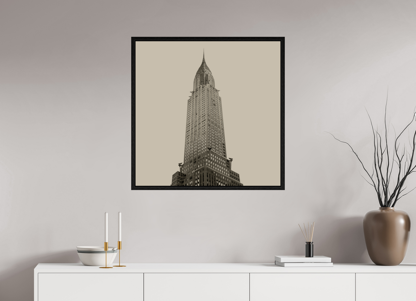 30 x 30″, Floater Frame Chrysler Building, NY