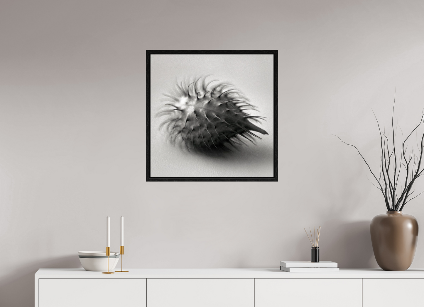 25 x 25″, Floater Frame Pod