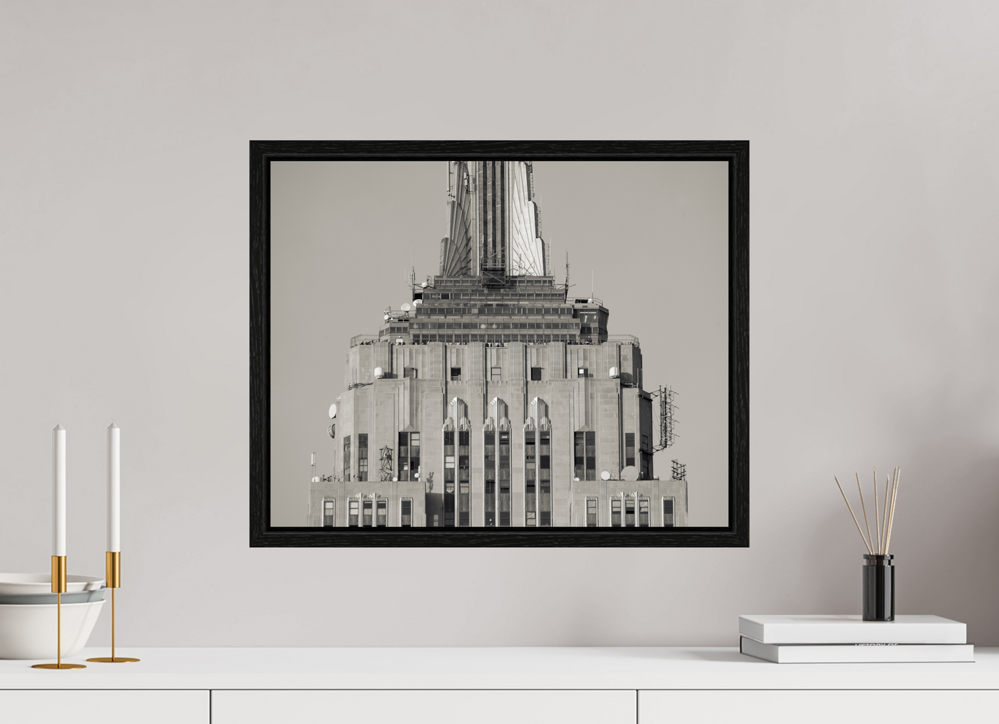 20 x 16″, Floater Frame Top of the Empire State Building