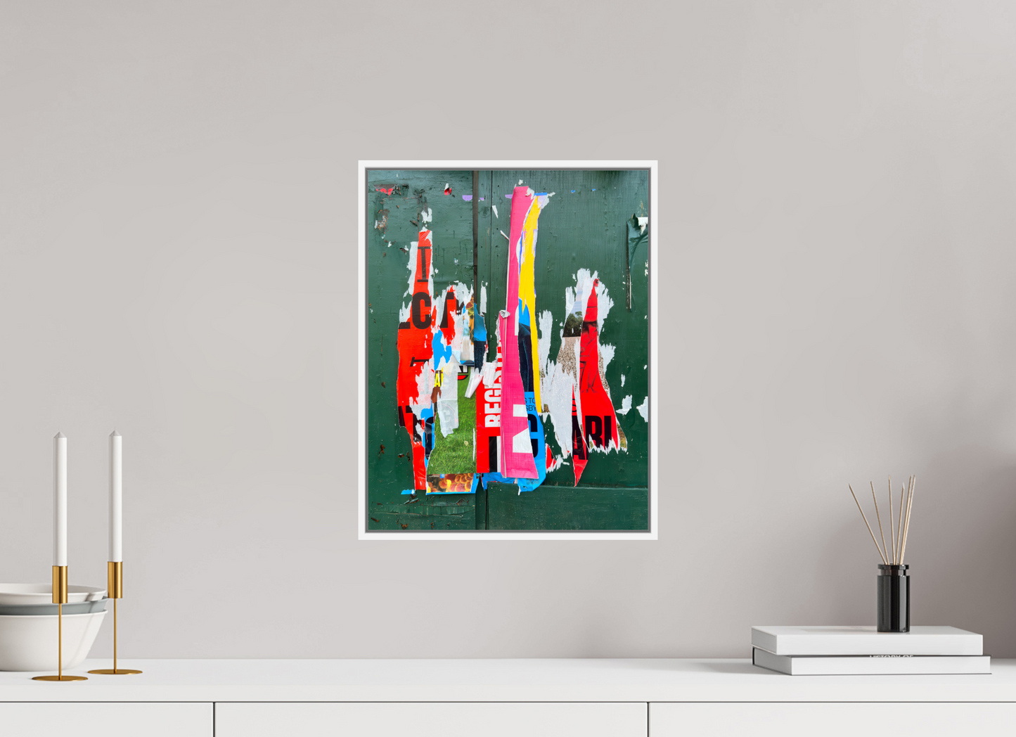 12 x 15.4″, White Matte Frame, No Border Poster Graffiti