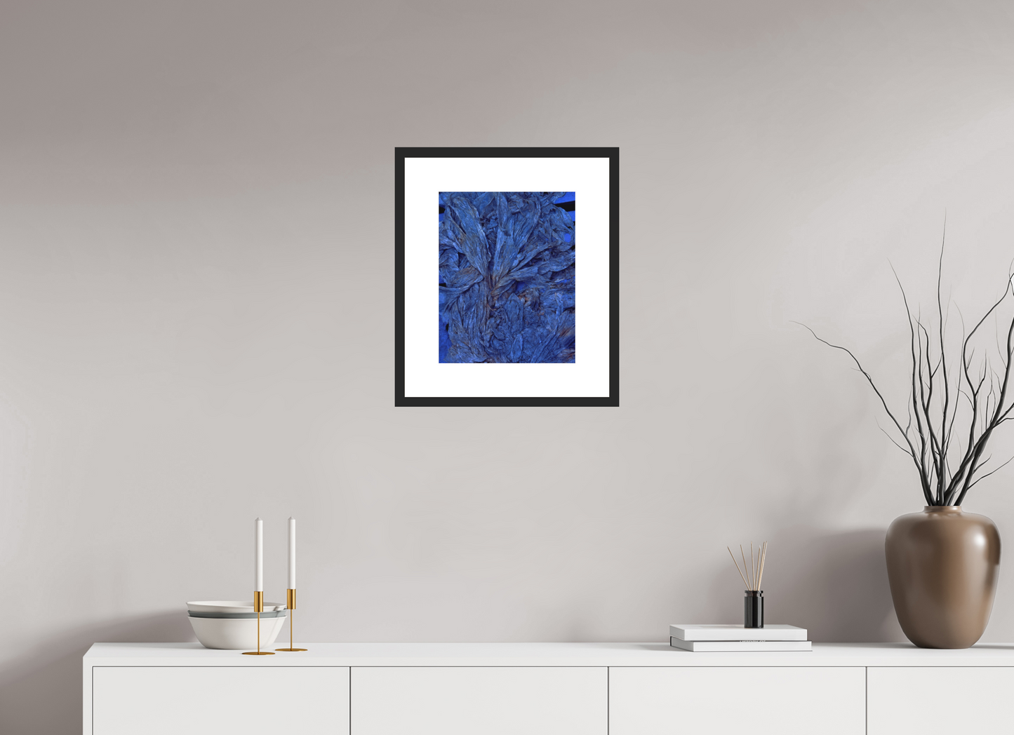 12 x 15″, Solid 0.8" Black Wood Frame With 3" Natural White Passe-Partout with Museum Glass Plastic Bags