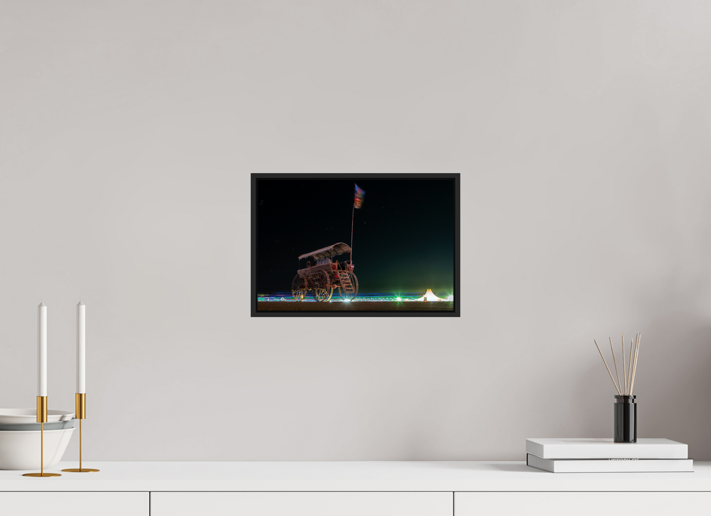 Burning Man - Art Car with Flag