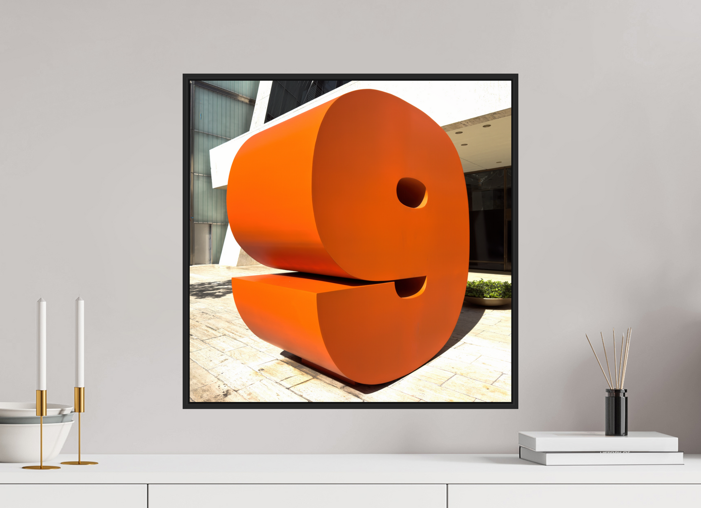 20 x 20″, Black Matte Frame, No Border Number 9