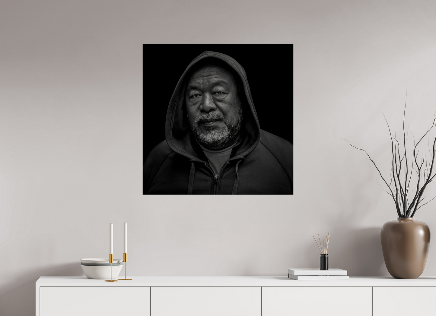 30 x 30″, Frameless Acrylic Glass Ai WeiWei
