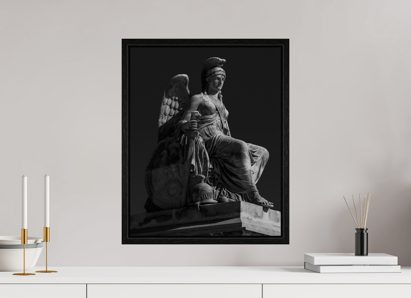 16 x 20″, Floater Frame Allegory Statue of Victorious France