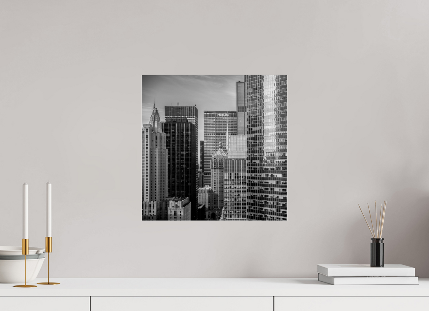 15 x 15″, Frameless Acrylic Glass Mid Town New York City