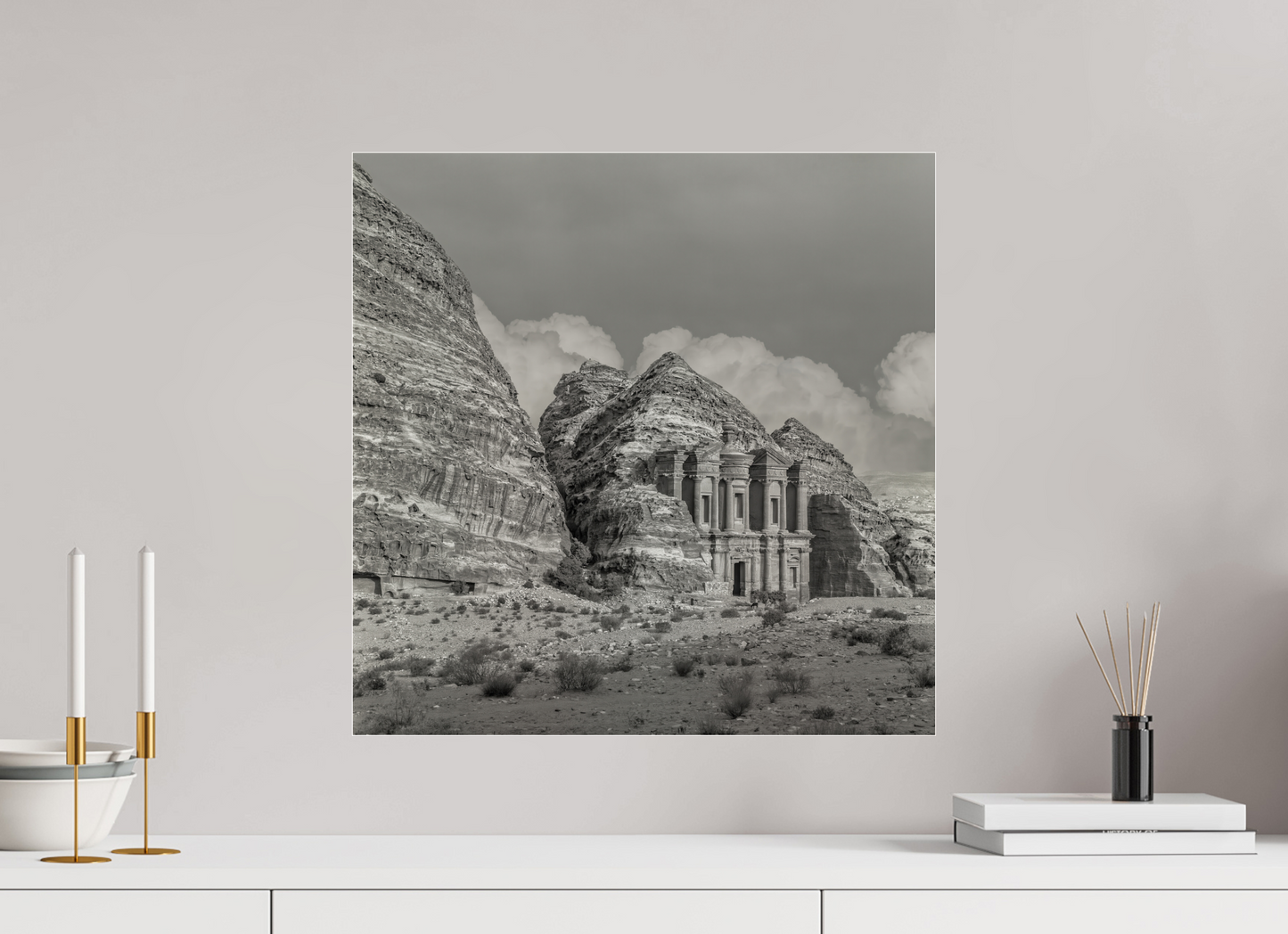 20 x 20″, Frameless Acrylic Glass #220 Monastary in Petra