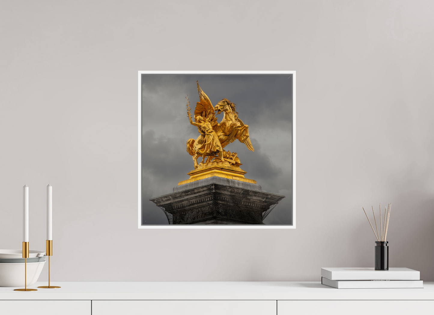 Pegasus and Fame Sculpture