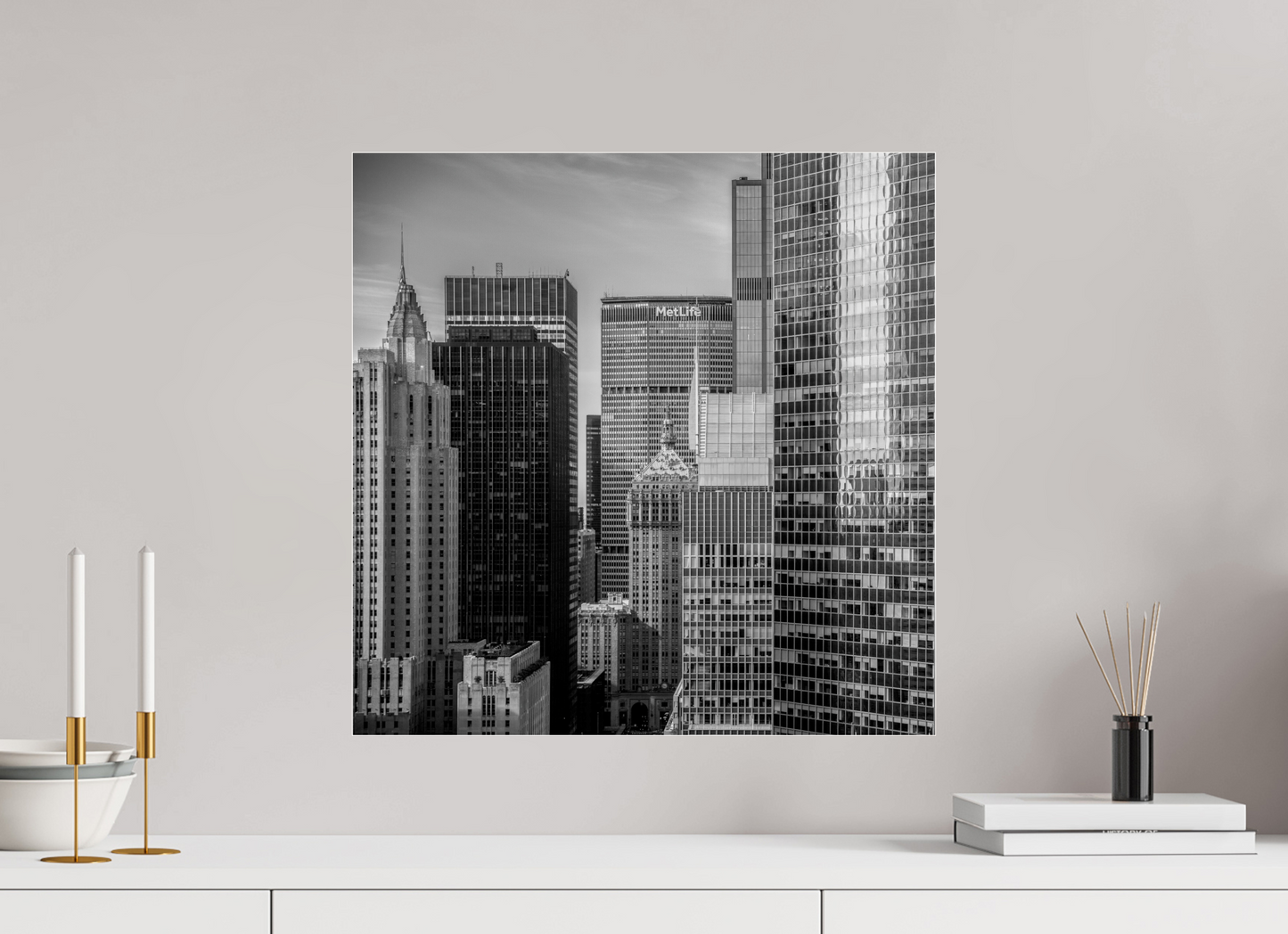 20 x 20″, Frameless Acrylic Glass Mid Town New York City