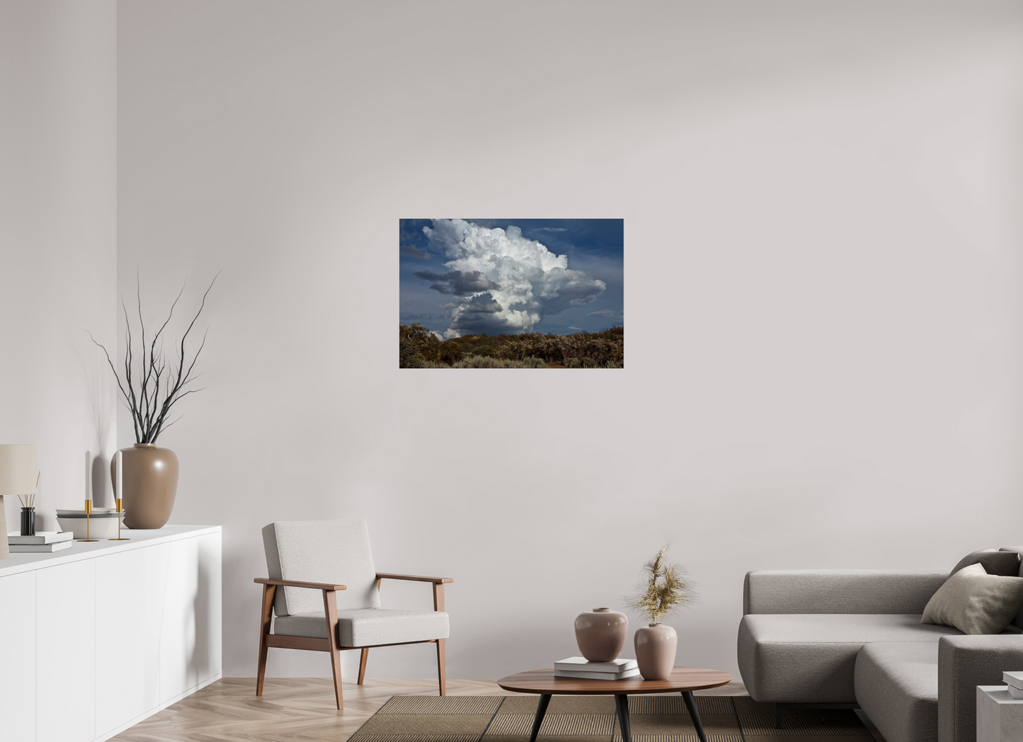 36 x 24″, Frameless Acrylic Glass Billowing Clouds