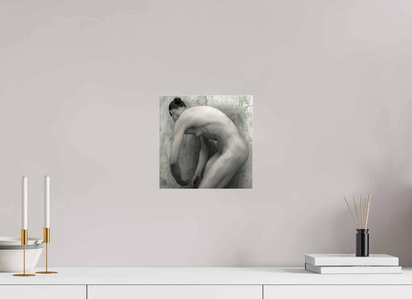 10 x 10″, Frameless Acrylic Glass Nude No.60 - square