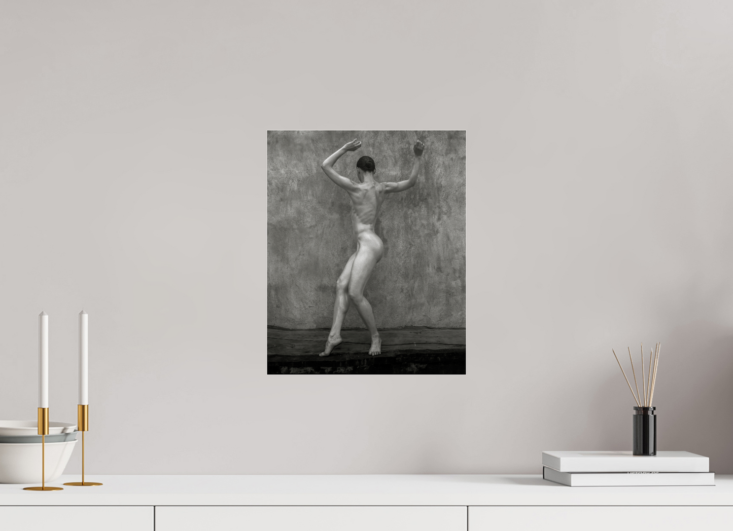 12 x 14.8″, Frameless Acrylic Glass Nude