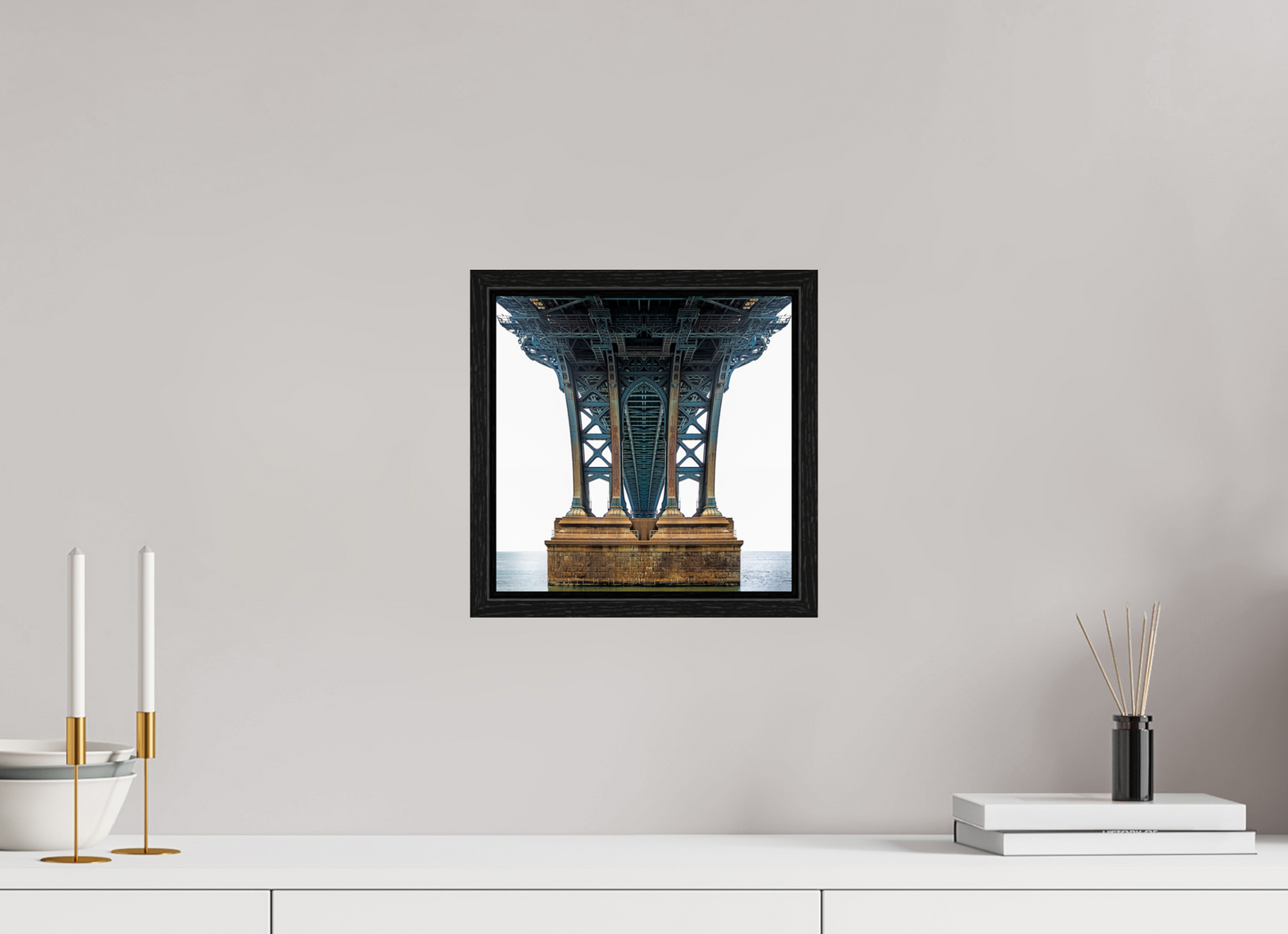 10 x 10″, Floater Frame Manhattan Bridge