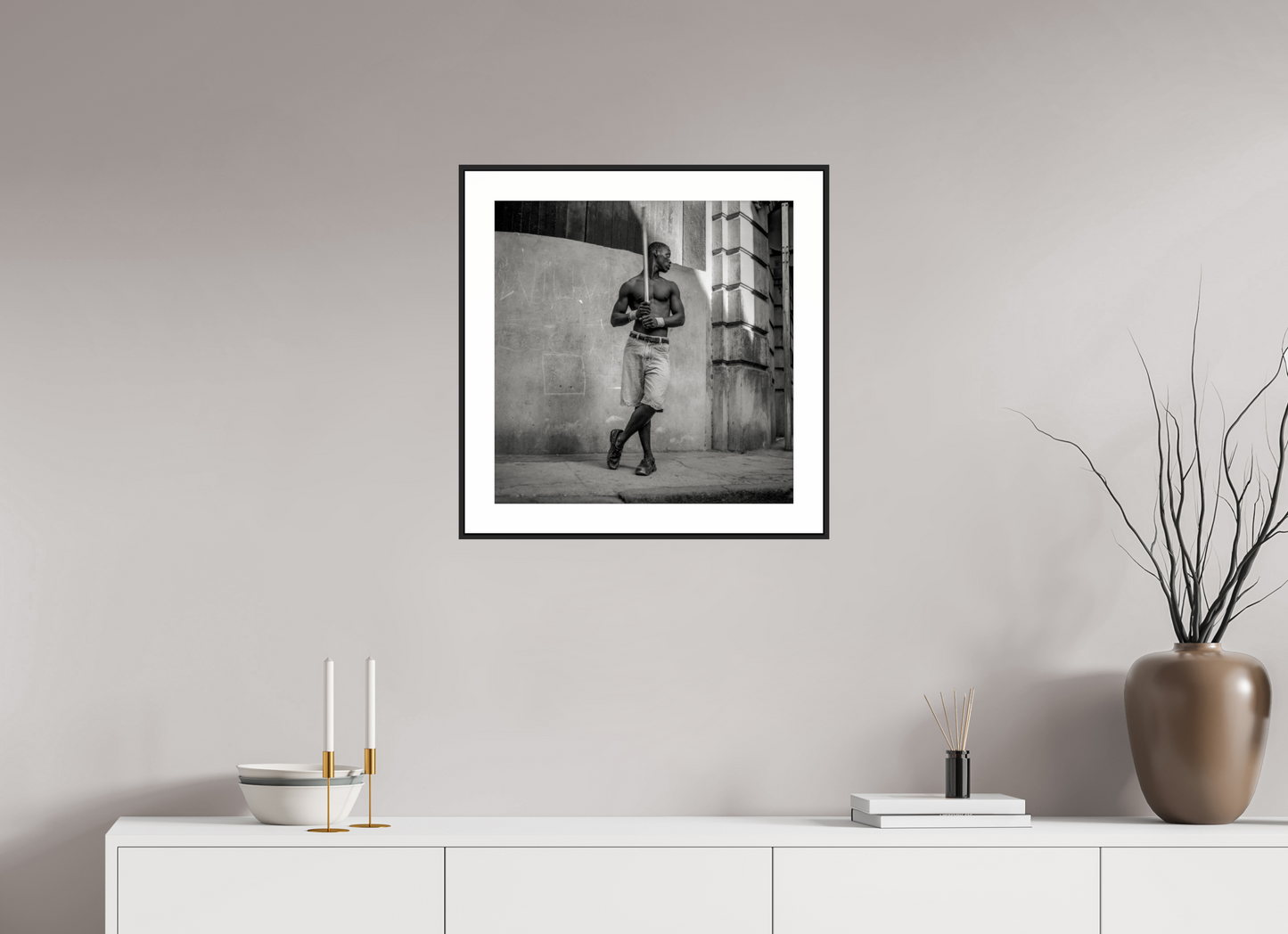 Cuban Boy Playing Stickball