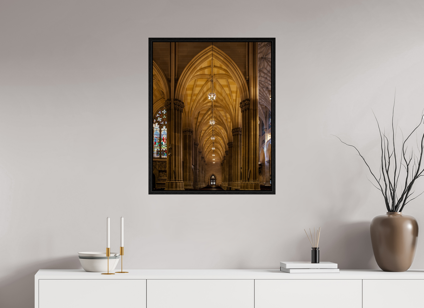 24 x 30″, Floater Frame Gothic Archway, St. Patrick's Cathedral