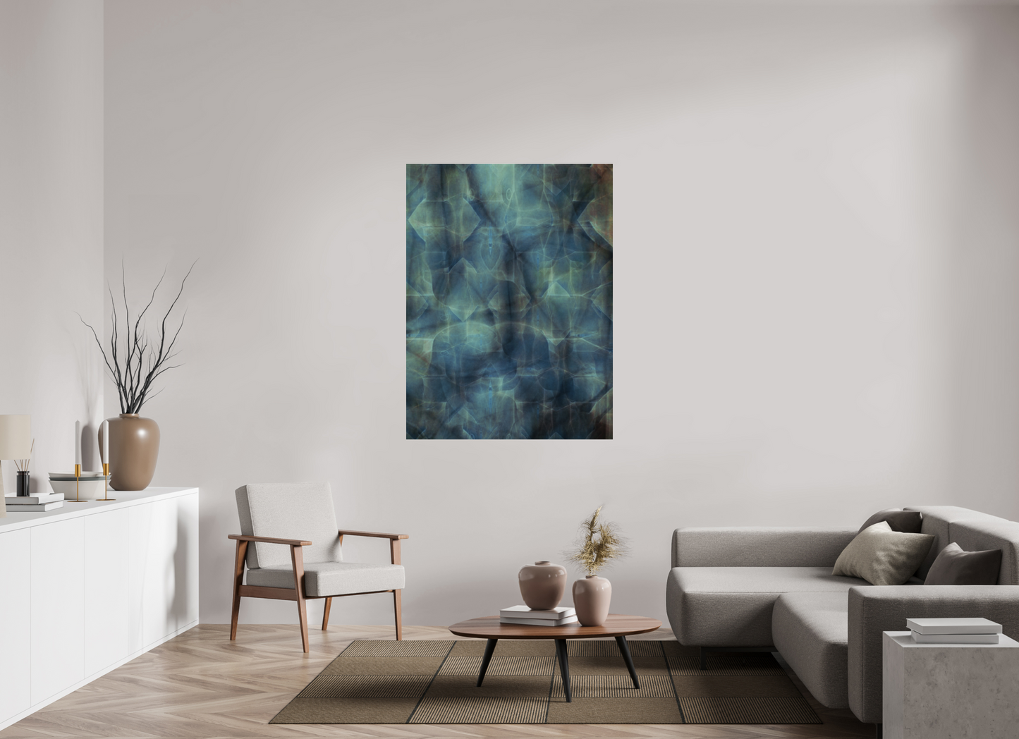 42 x 56″, Frameless Acrylic Glass Abstract No 308