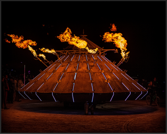 Burning Man - Da Vinci Tank with Flames