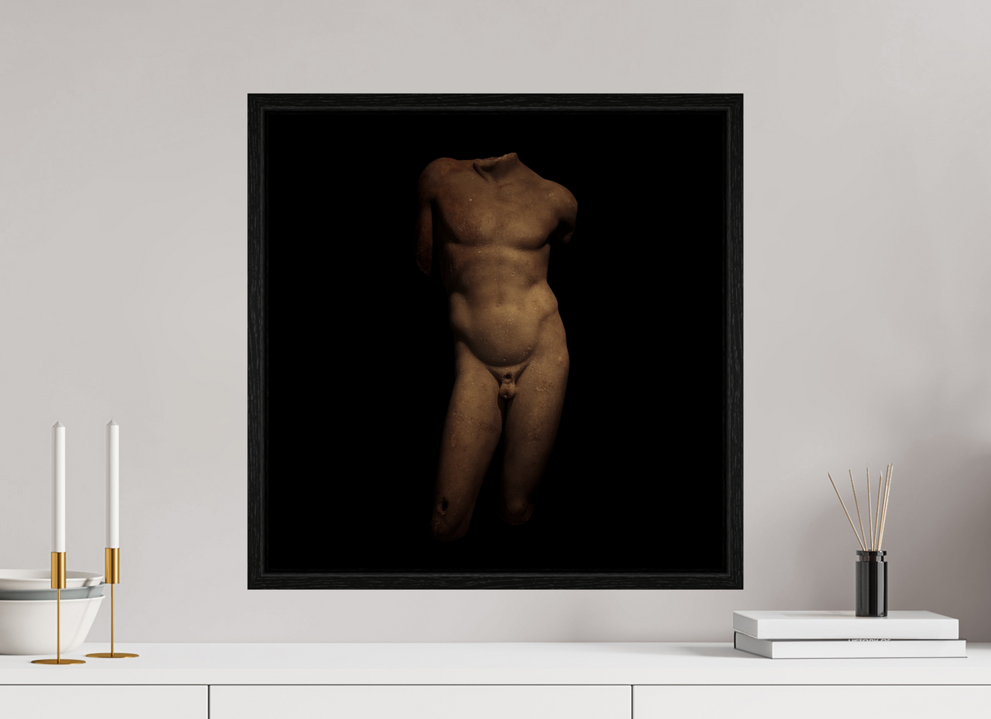 20 x 20″, Floater Frame Narcissus