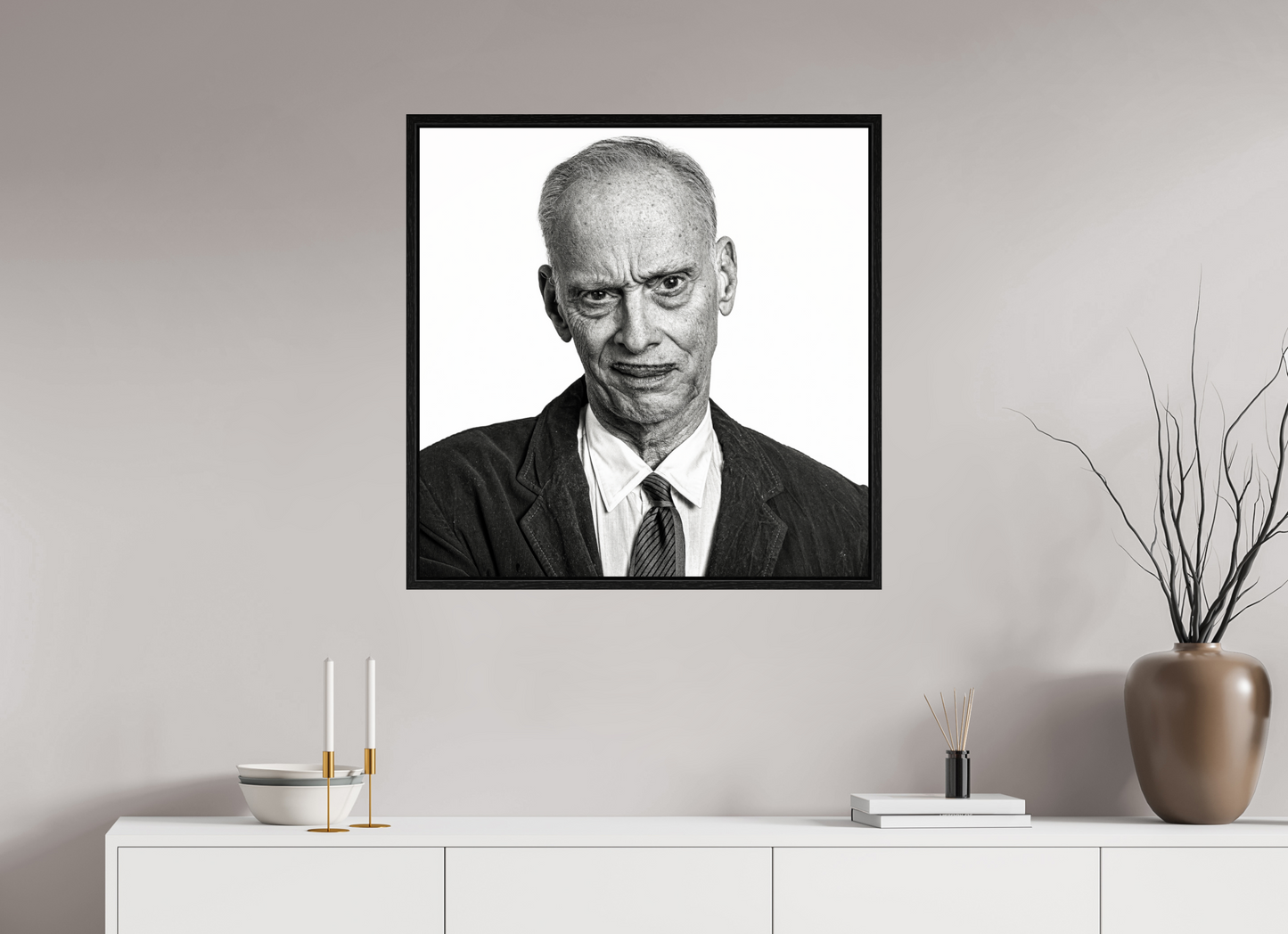 30 x 30″, Floater Frame John Waters