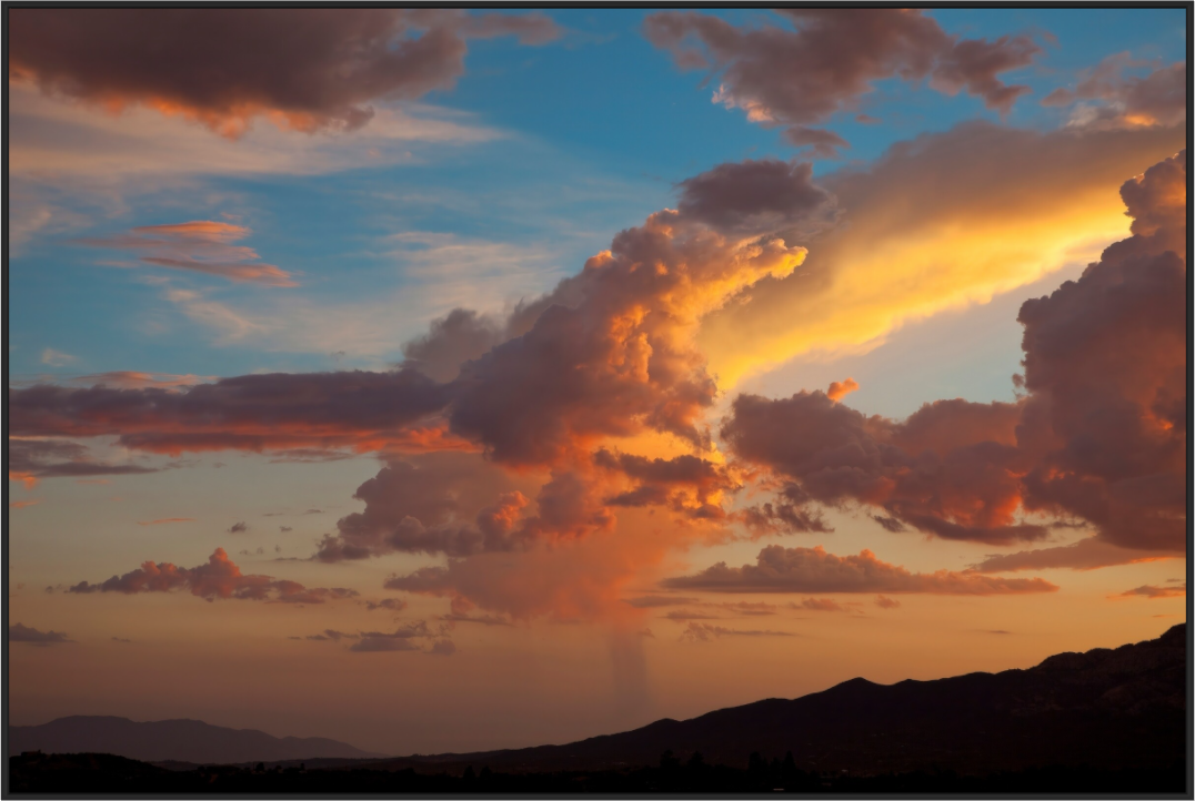Sunset Clouds and Mountains