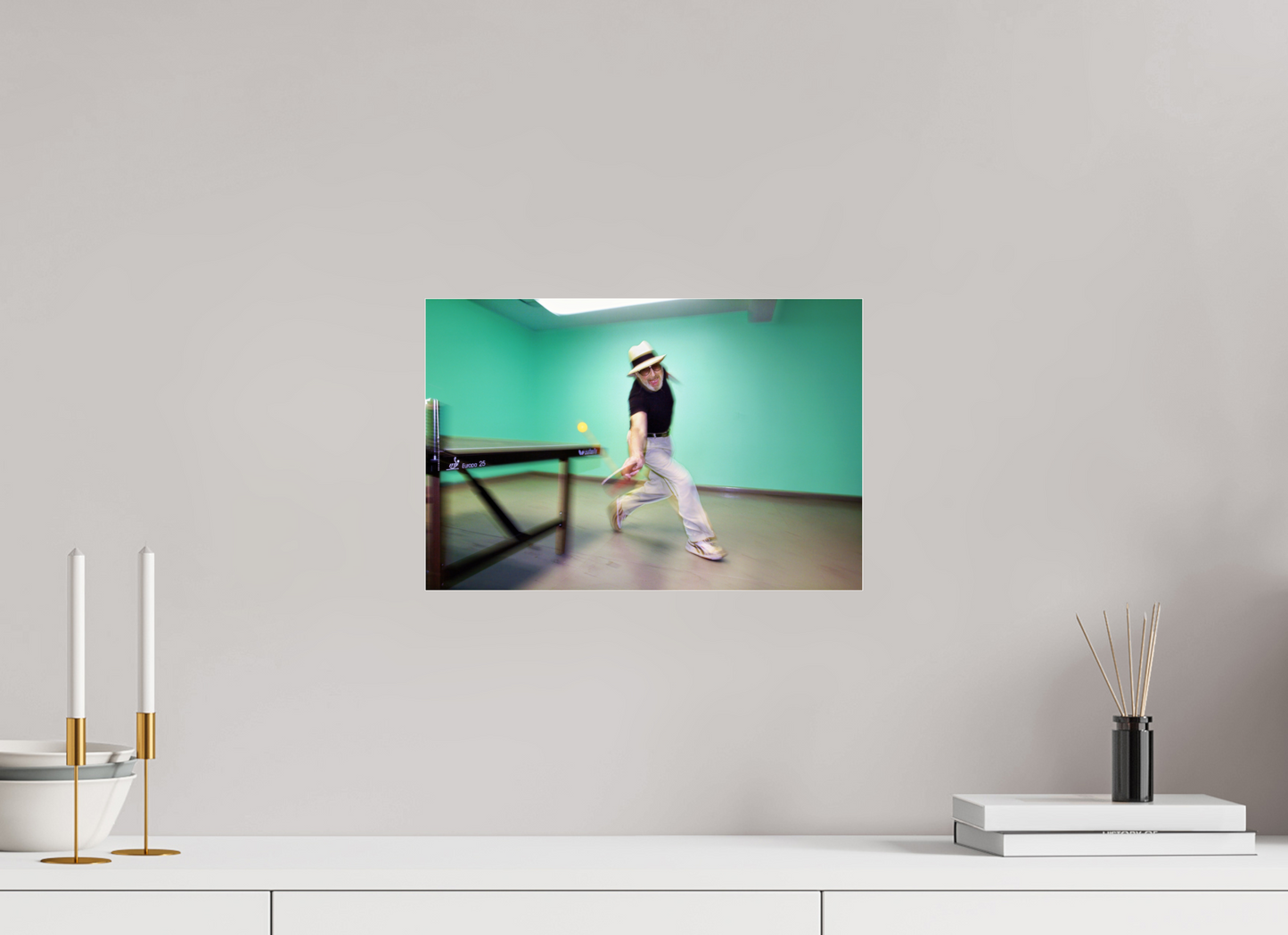 15 x 10″, Frameless Acrylic Glass Marty Reisman