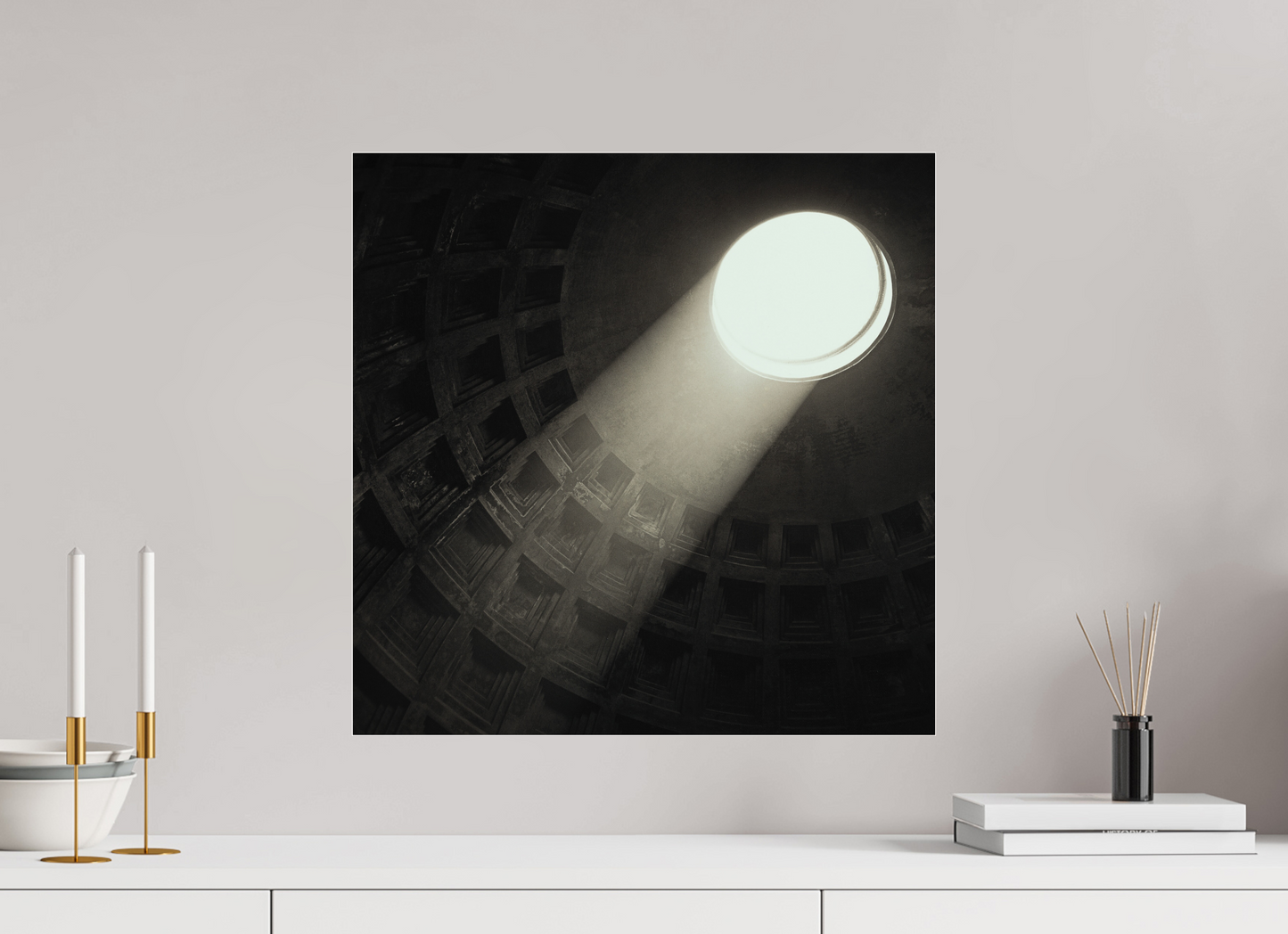 20 x 20″, Frameless Acrylic Glass Pantheon Ceiling