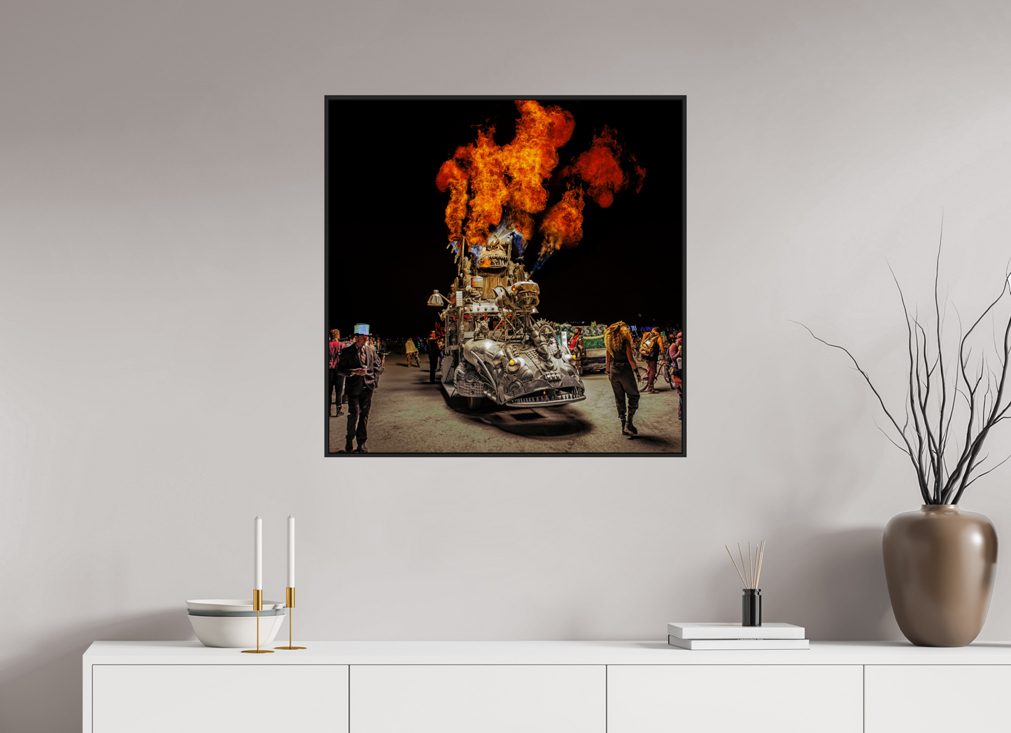 Burning Man - Art Car with Flames