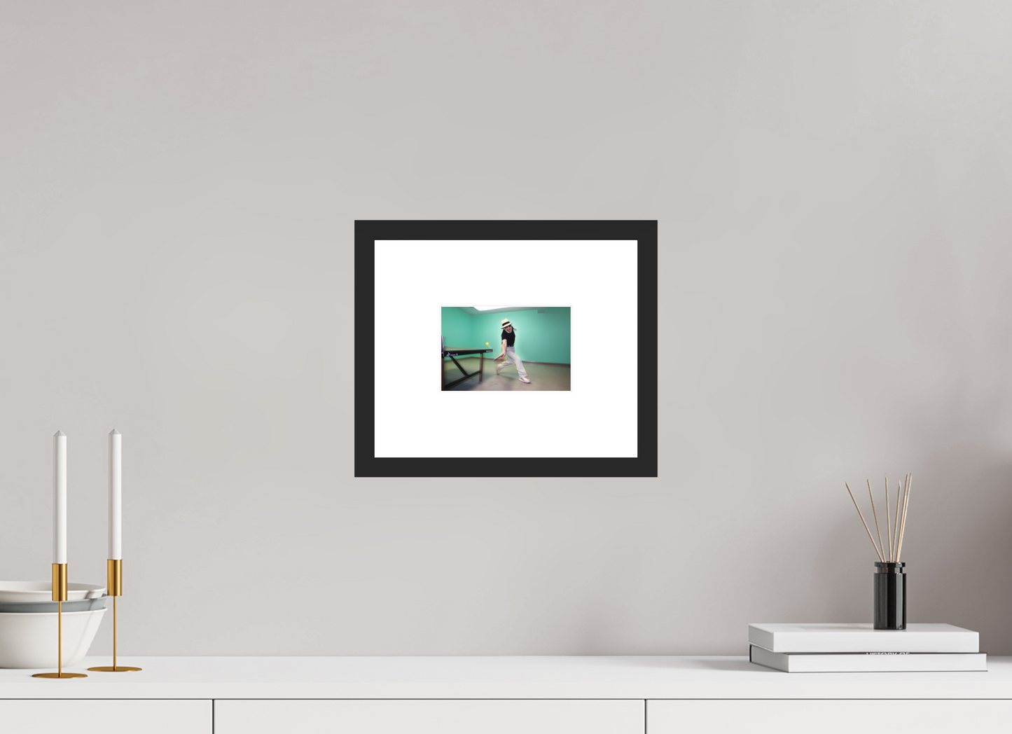 6 x 4″, Solid 0.8" Black Wood Frame With 3" Natural White Passe-Partout Marty (Supreme) Reisman