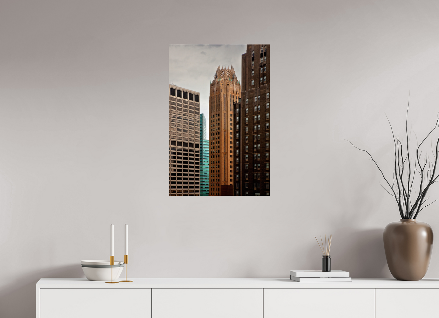 20 x 30″, Frameless Acrylic Glass General Electric Building