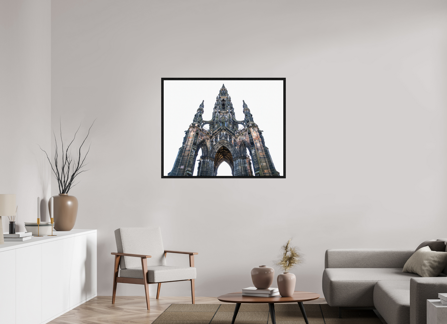43.7 x 35″, Floater Frame The Scott Monument