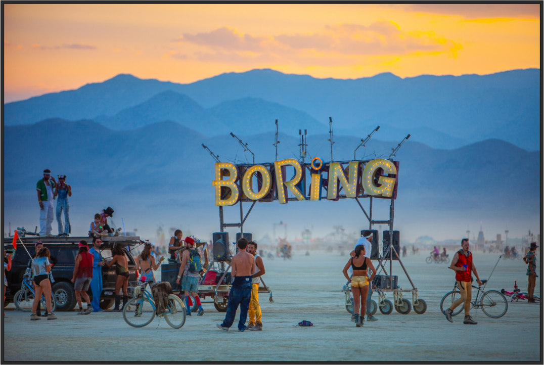 Main image Burning Man - Boring Sign