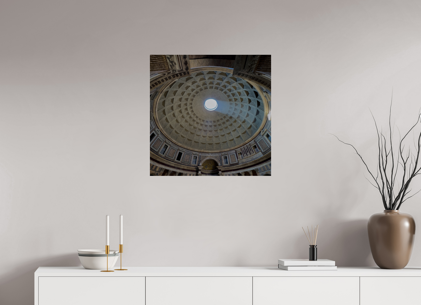 25 x 25″, Frameless Acrylic Glass Pantheon