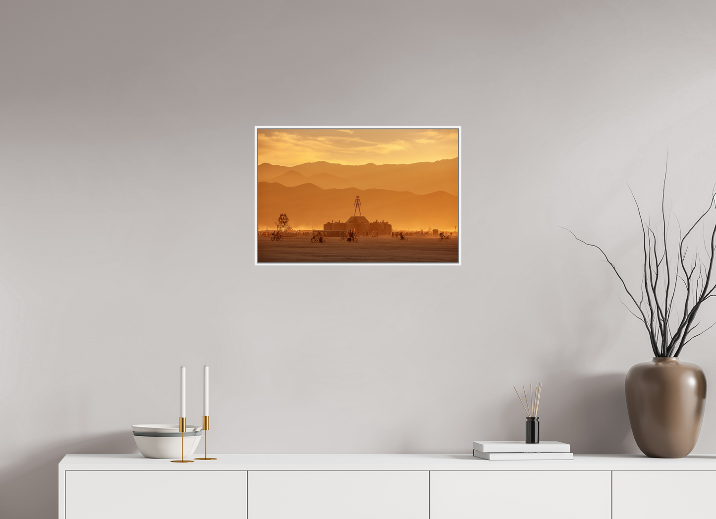 Burning Man - Burning Man and Mountains