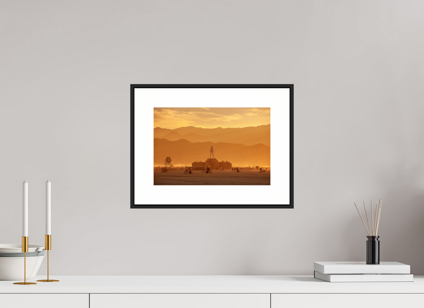 Burning Man - Burning Man and Mountains