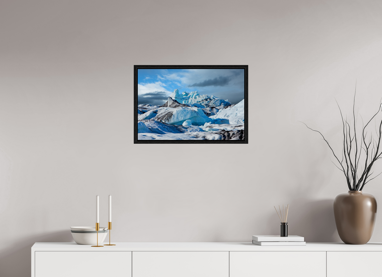 24 x 16″, Floater Frame Iceland Icebergs