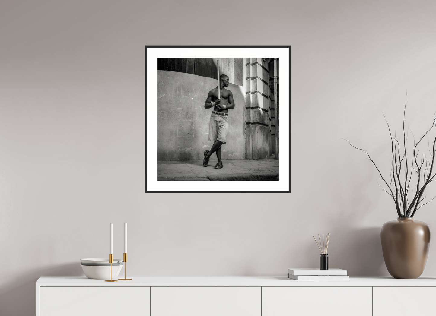 Cuban Boy Playing Stickball