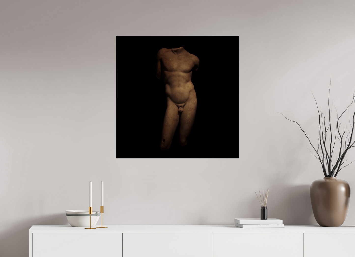 30 x 30″, Frameless Acrylic Glass Narcissus