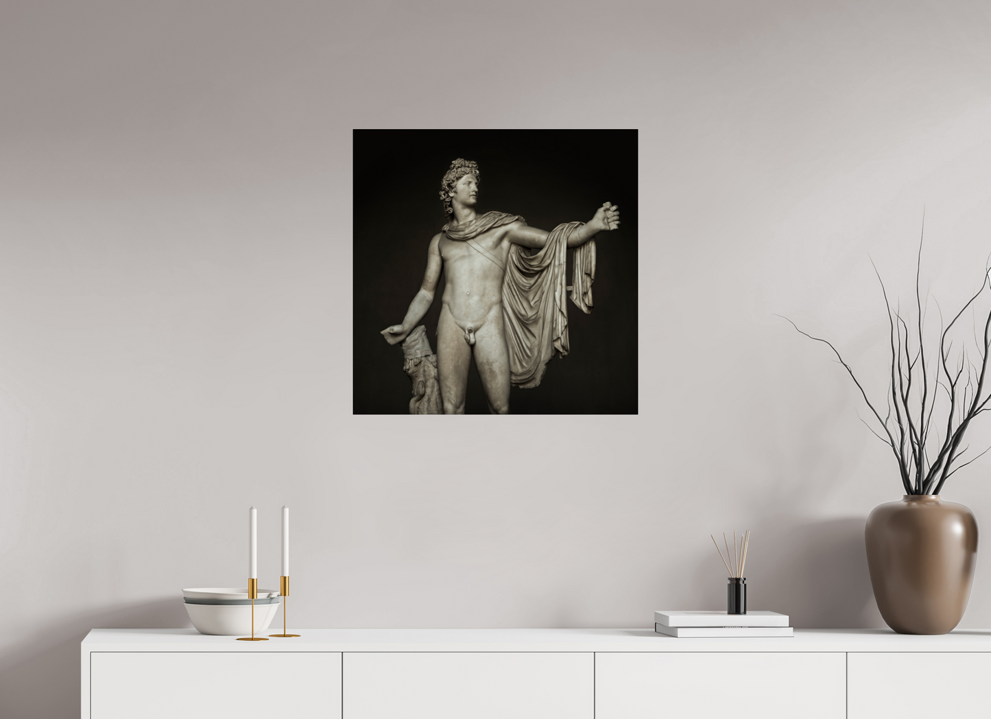 25 x 25″, Frameless Acrylic Glass Apollo