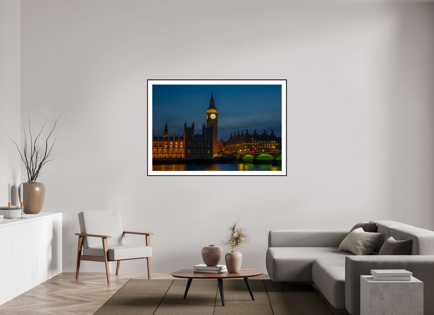 60 x 40″, Black Matte Frame Big Ben
