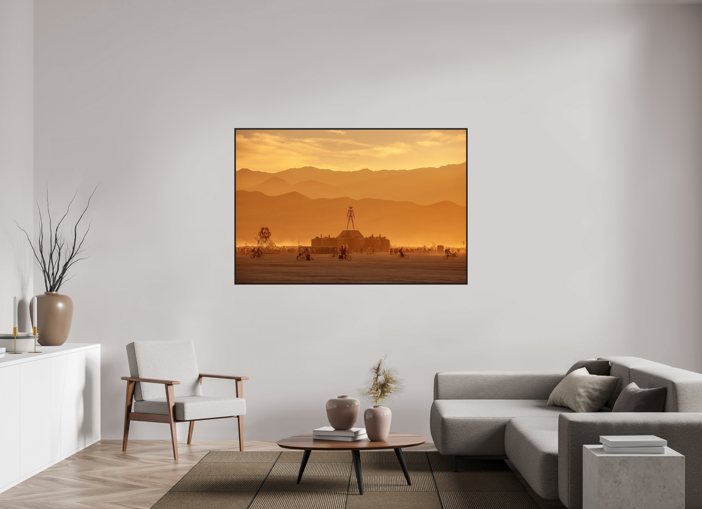 Burning Man - Burning Man and Mountains