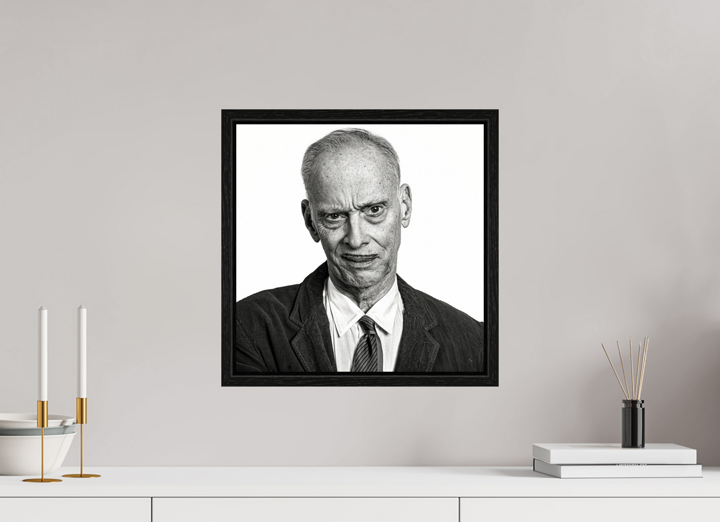 15 x 15″, Floater Frame John Waters
