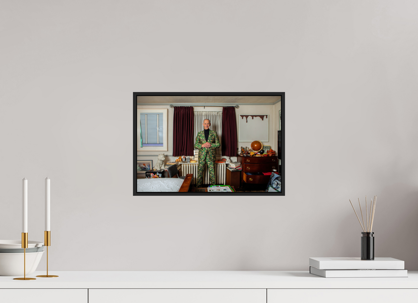 John Waters in his Bedroom