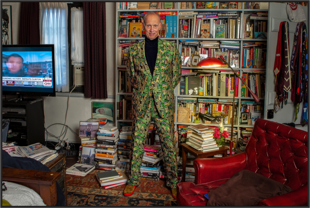 Main image Director John Waters in his Bedroom with TV