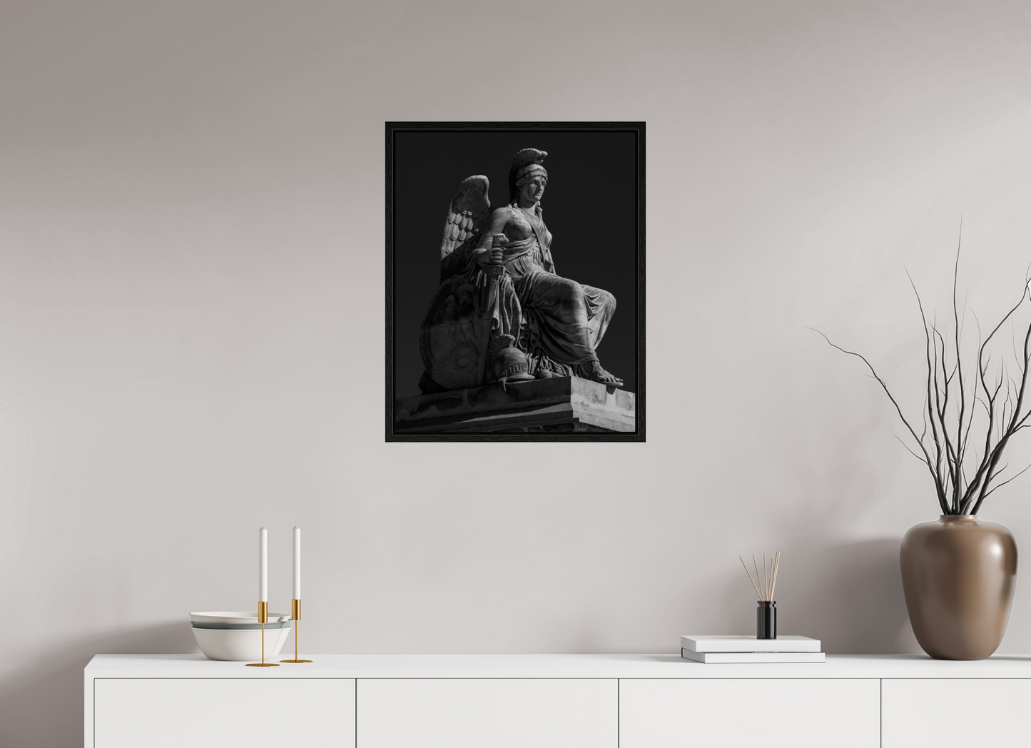 20 x 25″, Floater Frame Allegory Statue of Victorious France