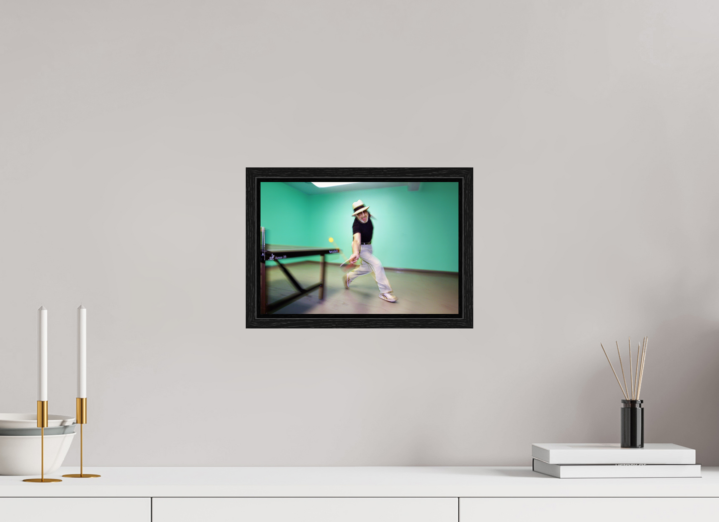 12 x 8″, Floater Frame Marty Reisman