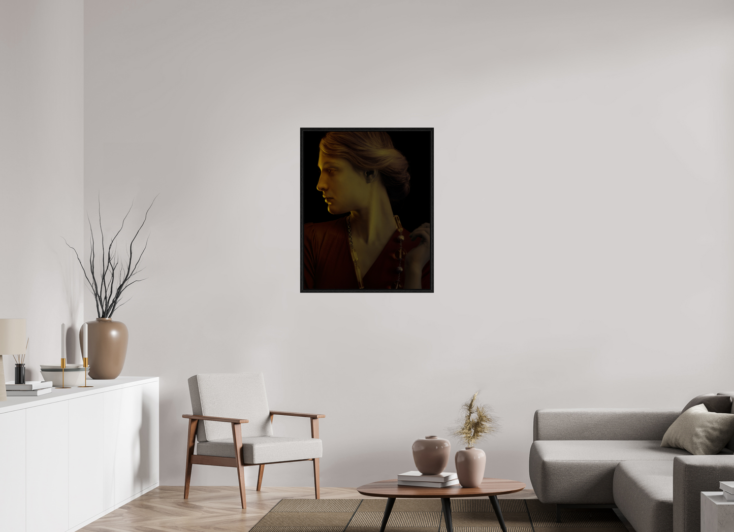28 x 35″, Floater Frame Amanda